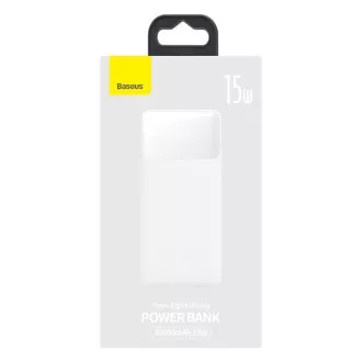Baseus Bipow powerbank s digitalnim zaslonom 30000mAh 15W bijeli