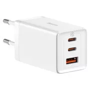 Baseus GaN5 Pro adapter za brzo punjenje 2x USB-C + USB-A 65W bijeli