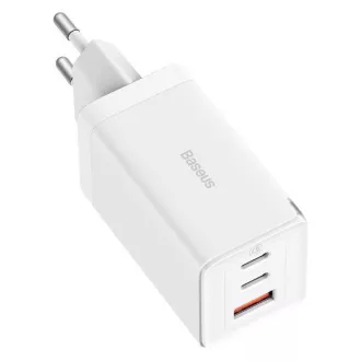 Baseus GaN5 Pro adapter za brzo punjenje 2x USB-C + USB-A 65W bijeli