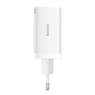 Baseus GaN5 Pro adapter za brzo punjenje 2x USB-C + USB-A 65W bijeli