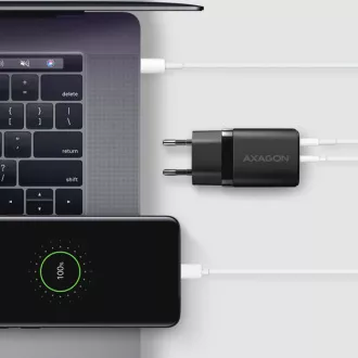AXAGON ACU-PQ30, Sil mrežni punjač 30W, 2x port (USB-A + USB-C), PD3.0/PPS/QC4+/SFC/AFC/Apple, crni