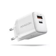 AXAGON ACU-PQ30W Sil mrežni punjač 30W, 2x port (USB-A + USB-C), PD3.0/PPS/QC4+/SFC/AFC/Apple, bijeli