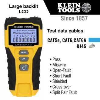 KLEIN TOOLS - LAN Scout ® Junior 2 kabelski tester KLEIN TOOLS - LAN Scout ® Junior 2 kabelski tester