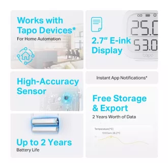 TP-Link Tapo T315 pametni monitor temperature i vlažnosti s 2,7" LCD zaslonom