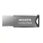 ADATA Flash Disk 128GB UV350, USB 3.2 Dash Drive, tamno srebrna tekstura metala