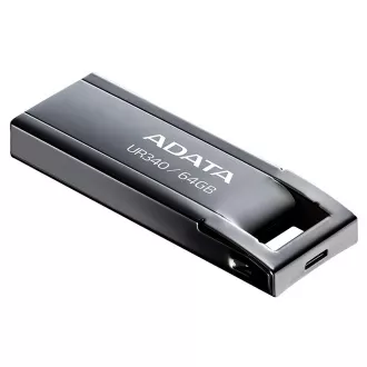 ADATA Flash Disk 64GB UR340, USB 3.2 Dash Drive, sjajni crni metal
