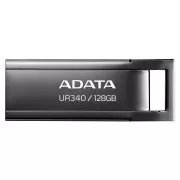 ADATA Flash Disk 128GB UR340, USB 3.2 Dash Drive, sjajni crni metal