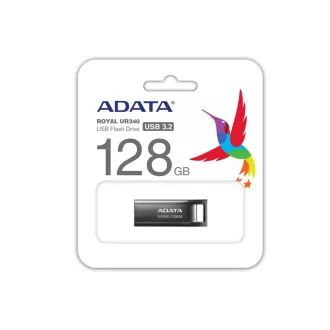 ADATA Flash Disk 128GB UR340, USB 3.2 Dash Drive, sjajni crni metal