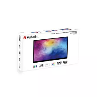 Verbatim PMT-15 prijenosni monitor s dodirnim zaslonom 15,6" Full HD 1080p metalno kućište Verbatim PMT-15 prijenosni monitor s dodirnim zaslonom 15,6" Full HD 1080p metalno kućište