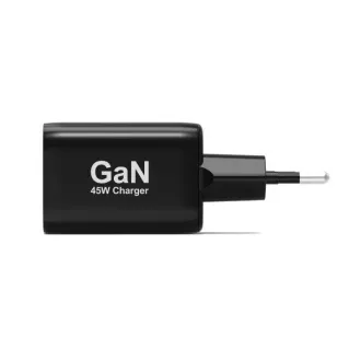 PORT mrežni punjač za USB-C i USB-A, 45 W, crni