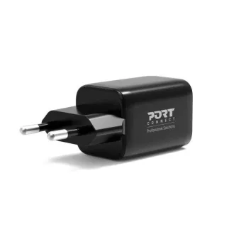 PORT mrežni punjač za USB-C i USB-A, 45 W, crni