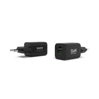 PORT mrežni punjač za USB-C i USB-A, 45 W, crni