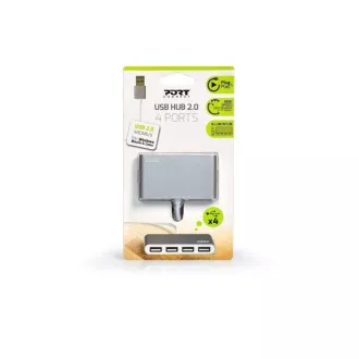 PORT USB HUB, 4x USB 2.0, sivi PORT USB HUB, 4x USB 2.0, sivi