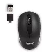 PORT bežični miš Wireless office, USB-A/USB-C dongle, 2.4Ghz, 1000DPI, crni