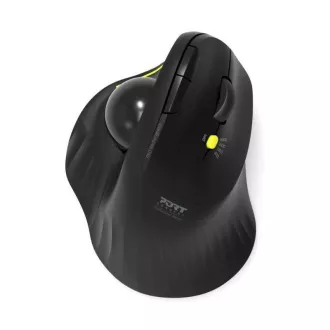PORT bežični ergonomski miš ERGONOMIC TRACKBALL, 2.4 Ghz & Bluetooth, USB-A/C, crni