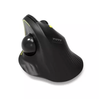 PORT bežični ergonomski miš ERGONOMIC TRACKBALL, 2.4 Ghz & Bluetooth, USB-A/C, crni