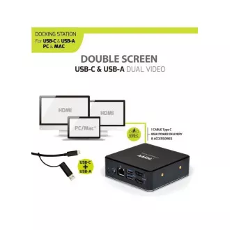 PORT priključna stanica 8 u 1 USB-C, USB-A, dual video, HDMI, Ethernet, audio, USB 3.0 PORT priključna stanica 8 u 1 USB-C, USB-A, dual video, HDMI, Ethernet, audio, USB 3.0
