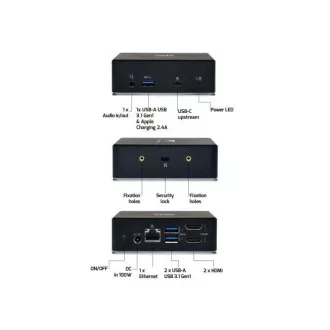 PORT priključna stanica 8 u 1 USB-C, USB-A, dual video, HDMI, Ethernet, audio, USB 3.0 PORT priključna stanica 8 u 1 USB-C, USB-A, dual video, HDMI, Ethernet, audio, USB 3.0