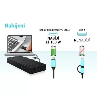 i-tec USB 3.0 / USB-C / Thunderbolt, 3x 4K priključna stanica Gen 2 + PD 100 W