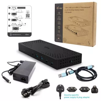 i-tec USB 3.0 / USB-C / Thunderbolt, 3x 4K priključna stanica Gen 2 + PD 100 W
