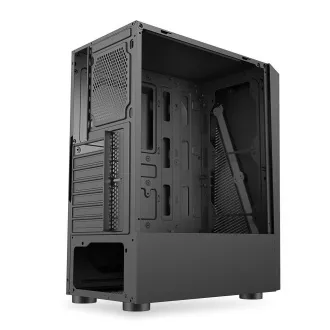 1stCOOL kućište SHARK 2, srednji toranj, AU, USB 3.0, bez izvora napajanja, RGB ventilator, prozirna strana, crna