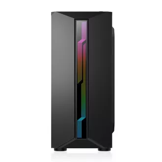 1stCOOL kućište SHARK 1, srednji toranj, AU, USB 3.0, bez izvora napajanja, RGB ventilator, prozirna strana, crna