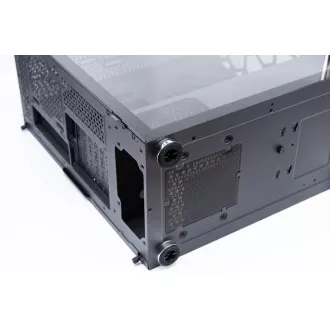 1stCOOL kućište Wind Storm Black MiddleTower ARGB, AU, USB3.0, bez napajanja, RGB ventilator, prozirna strana, crna