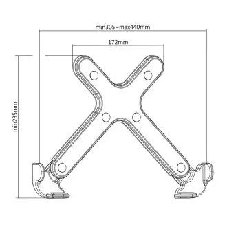 Fiber Mounts M8C36 držač za prijenosno računalo
