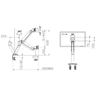 Držač za monitor ili TV NB NB45B