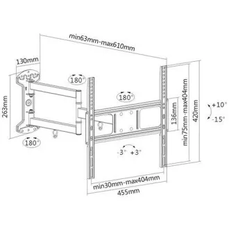 Uvlačivi TV držač Fiber Mounts Long61 Uvlačivi TV držač Fiber Mounts Long61