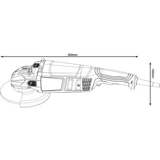 BOSCH GWS 2200, kutna brusilica, 2.200 W, 6.500 - 6.500 o/min, 230 mm, prekidač na zaključavanje BOSCH GWS 2200, kutna brusilica, 2.200 W, 6.500 - 6.500 o/min, 230 mm, prekidač na zaključavanje