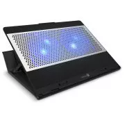 CONNECT IT FrostBlast podloga za hlađenje prijenosnog računala s plavim pozadinskim osvjetljenjem, CRNA
