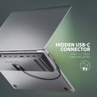 AXAGON HMC-4KX3 USB 5Gbps hub, 3x USB-A, 2x HDMI, DP, RJ-45 GLAN, SD/microSD, audio, PD 100W, USB-C kabel 40cm AXAGON HMC-4KX3 USB 5Gbps hub, 3x USB-A, 2x HDMI, DP, RJ-45 GLAN, SD/microSD, audio, PD 100W, USB-C kabel 40cm