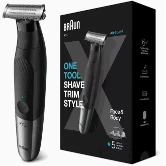 Braun Series X XT5100 trimer za bradu, bežični, 5 dodataka, SkinGuard, vodootporan, crni Braun Series X XT5100 trimer za bradu, bežični, 5 dodataka, SkinGuard, vodootporan, crni