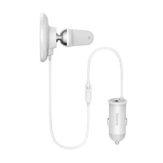 Baseus CW01 magnetni držač s bežičnim punjenjem (za ventilacijsku rešetku) 15W+25W, bijeli Baseus CW01 magnetni držač s bežičnim punjenjem (za ventilacijsku rešetku) 15W+25W, bijeli