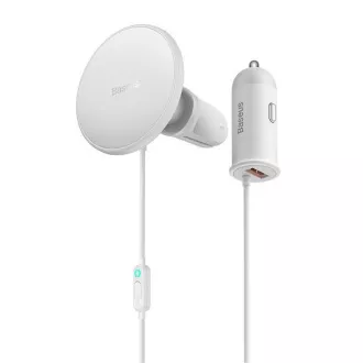 Baseus CW01 magnetni držač s bežičnim punjenjem (za ventilacijsku rešetku) 15W+25W, bijeli Baseus CW01 magnetni držač s bežičnim punjenjem (za ventilacijsku rešetku) 15W+25W, bijeli