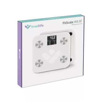 TrueLife FitScale W6 BT - bluetooth vaga za bioelektričnu impedanciju - bijela