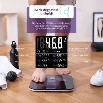 TrueLife FitScale W7 BT - bluetooth vaga za bioelektričnu impedanciju - crna TrueLife FitScale W7 BT - bluetooth vaga za bioelektričnu impedanciju - crna