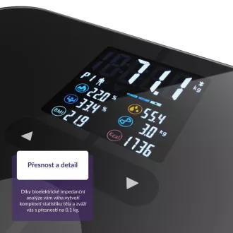 TrueLife FitScale W7 BT - bluetooth vaga za bioelektričnu impedanciju - crna TrueLife FitScale W7 BT - bluetooth vaga za bioelektričnu impedanciju - crna