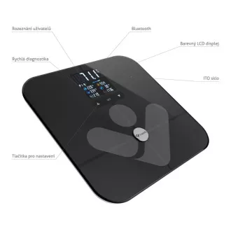 TrueLife FitScale W7 BT - bluetooth vaga za bioelektričnu impedanciju - crna TrueLife FitScale W7 BT - bluetooth vaga za bioelektričnu impedanciju - crna
