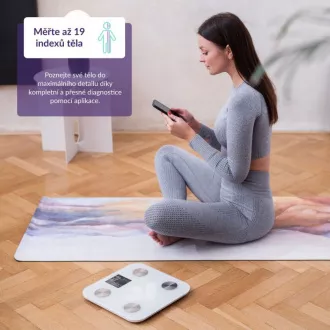 TrueLife FitScale W7 BT - bluetooth vaga za bioelektričnu impedanciju - bijela