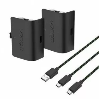 VENOM VS2882 Xbox Series S/X i jedna crna dvostruka baterija + kabel od 3 metra