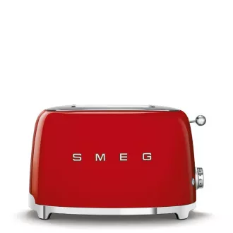 Smeg TSF01RDEU Toster / toster, 2 tosta, 6 razina pečenja, ladica za mrvice, stil 1950-ih, crvena