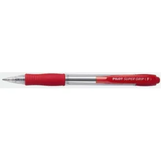 Kemijska olovka Pilot super grip 0,7 mm crvena / refil 2110 tijelo prozirno