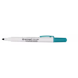 Marker Centropen 2709 na bijeloj ploči zeleni cilindrični vrh 1,8 mm