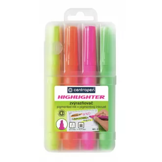 Highlighter Centropen 8552/4 4 boje klinast vrh 1-4,6 mm Highlighter Centropen 8552/4 4 boje klinast vrh 1-4,6 mm