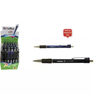 Kemijska olovka Flexoffice Iris plastična 0,7 mm blue body mix