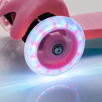 Skuter na tri kotača MTR MINI SCOOTER sa svjetlećim kotačima, roza