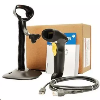 Zebra LS2208, čitač barkodova, KIT, crni, USB-HID