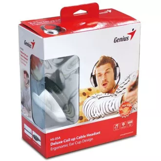 GENIUS slušalice s mikrofonom HS-05A, roll-up kabel